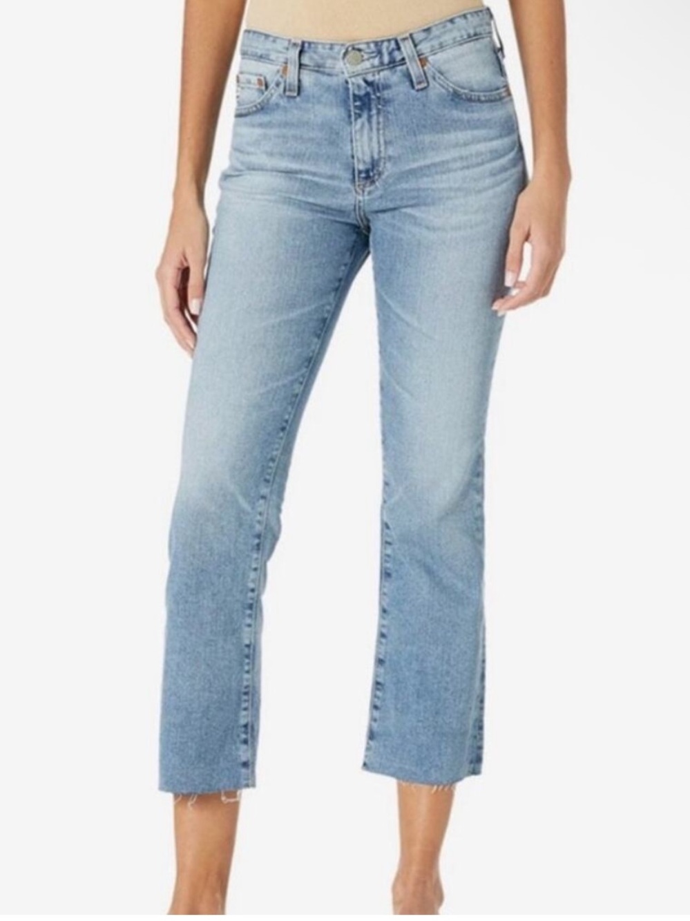 AG Jodi Crop Light Blue High-Rise Jeans
